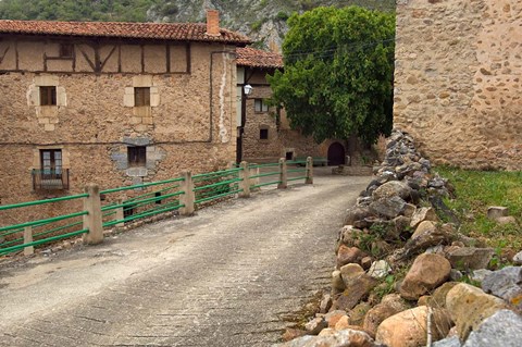 Framed Small rural village, La Rioja Region, Spain Print