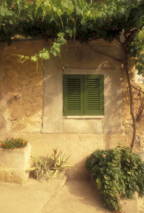 Framed House Detail, Mallorca, Balearics, Spain Print