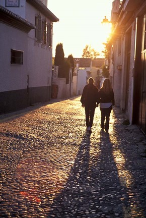 Framed Albaicin Sunset, Granada, Spain Print