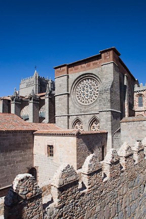 Framed Las Murallas, Avila, Spain Print