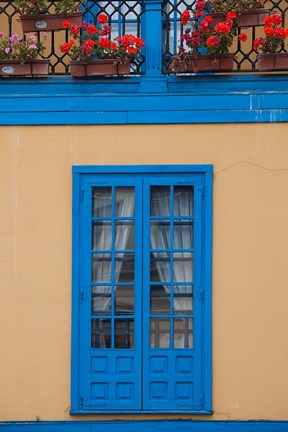 Framed Spain, Oviedo, Plaza Fontan, Building Detail Print