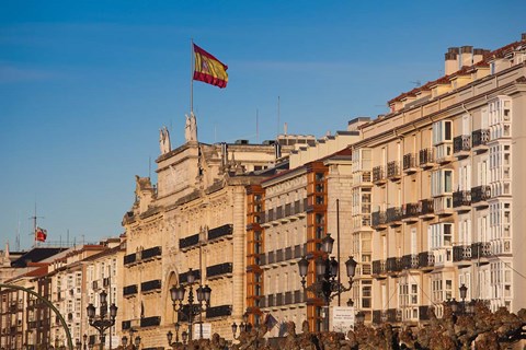 Framed Waterfront Buildings, Santander, Spain Print