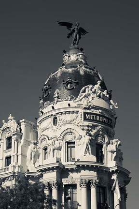 Framed Spain, Madrid, Centro Area, Metropolitan Building Print