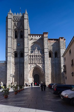 Framed Avila Cathedral, Avila, Spain Print
