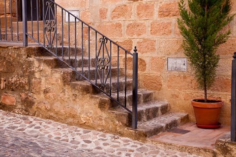 Framed Spain, Andalusia Street scene in the town of Banos de la Encina Print