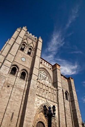 Framed Spain, Castilla y Leon Region, Avila Avila Cathedral detail Print