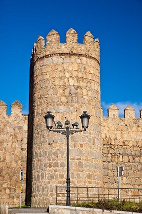 Framed Spain, Castilla y Leon Scenic medieval city walls of Avila Print