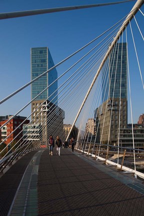 Framed Zubizuri Bridge, Bilbao, Spain Print