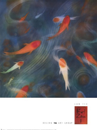 Framed Koi Zen 1 Print