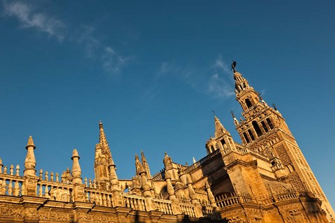 Framed Cathedral And Giralda Tower, Seville, Spain Print