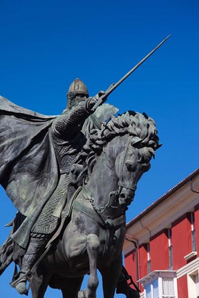Framed El Cid Statue, Burgos, Spain Print