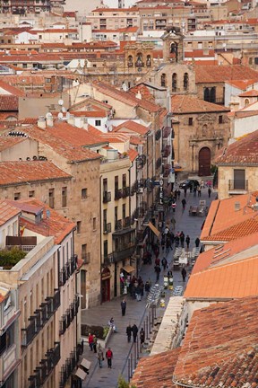 Framed Rua Mayor, Salamanca, Spain Print