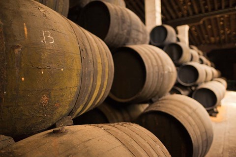 Framed Sherry Casks, Bodegas Gonzalez Byass, Jerez de la Frontera, Spain Print