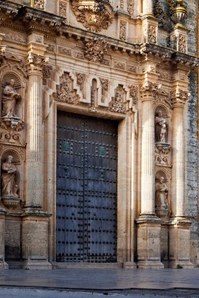 Framed Spain, Andalusia, Cadiz, Arcos De la Fontera Saint Peter&#39;s Church Print