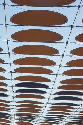 Framed Spain, Aragon, Zaragoza Expo Site, Awning of Dots Print