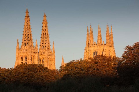 Framed Spain, Castilla y Leon, Burgos Cathedral, Dawn Print