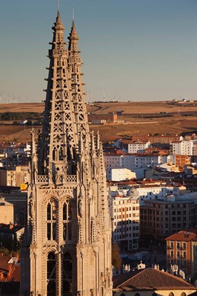 Framed Spain, Castilla y Leon, Burgos Cathedral, Sunset Print
