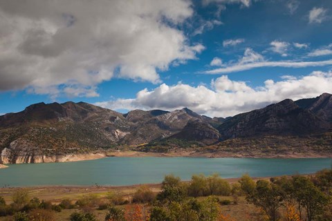Framed Spain, Embalse de los Barrios de Luna Reservoir Print