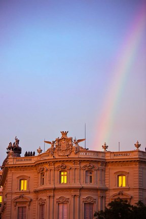 Framed Spain, Madrid, Plaza de Cibeles, Rainbow Print