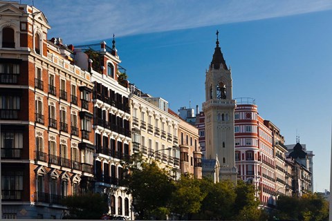 Framed Spain, Madrid, Salamanca Area, Calle de Alcala Print