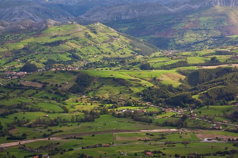 Framed Spain, Santander, View from Pena Cabarga mountain Print