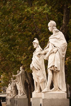 Framed Statues of Spanish Kings, Royal Palace, Madrid, Spain Print