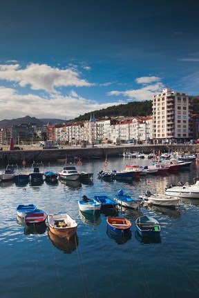 Framed Town And Harbor View, Castro-Urdiales, Spain Print