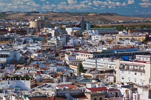 Framed View From Torre Giralda, Seville, Spain Print
