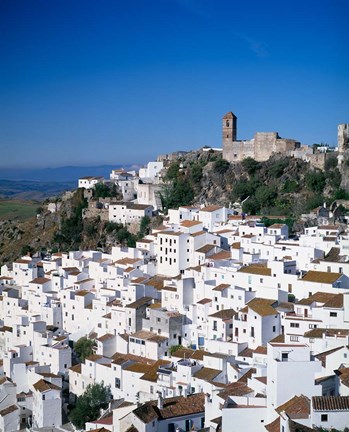 Framed White Village of Casares, Andalusia, Spain Print