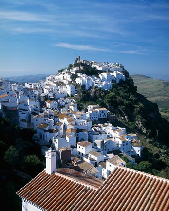 Framed White Village of Casares, Andalusia, Spain Print