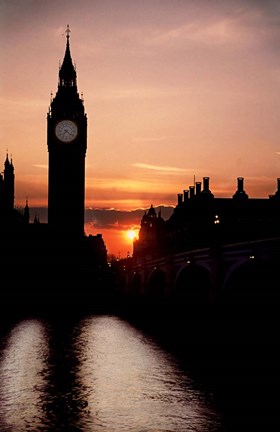 Framed Big Ben Clock Tower, London, England Print