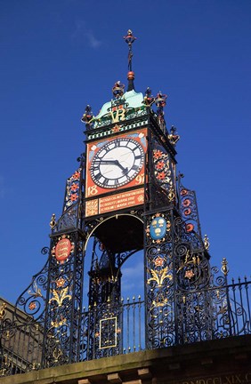 Framed Eastgate Clock, Chester, Cheshire, England Print