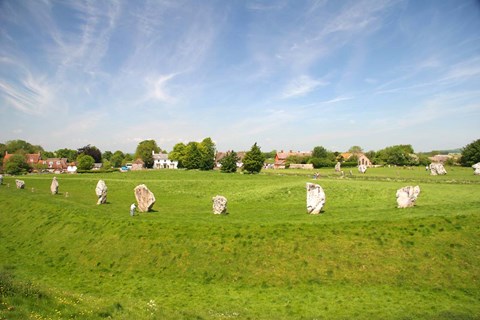 Framed Stone Display, Avebury, England Print