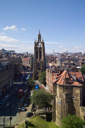 Framed Black Gate and St Nicholas Cathedral, Newcastle on Tyne, Tyne and Wear, England Print