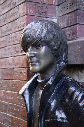 Framed John Lennon, Mathew Street, Liverpool, England Print