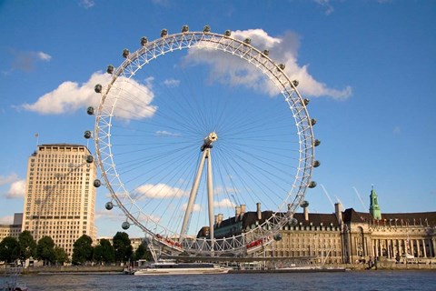 Framed London Eye, Amusement Park, London, England Print
