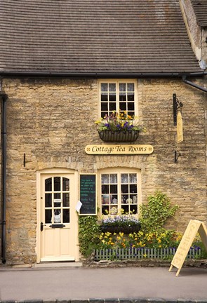 Framed Cottage Tea Rooms, Stow on the Wold, Cotswolds, Gloucestershire, England Print