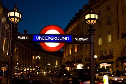 Framed England, London Subway, Tube Entrance Print