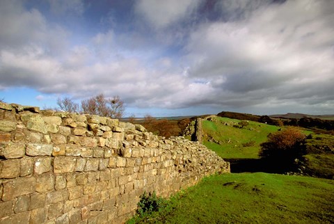 Framed 2nd Century Roman Wall, Hadrian's Wall, Northumberland, England Print