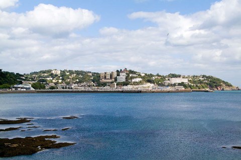 Framed Village of Torquay, Devon, England Print