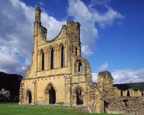 Framed Byland Abbey, North Yorkshire, England Print