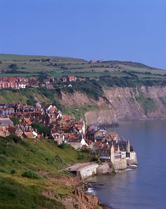 Framed Robin Hood Bay, North Yorkshire, England Print