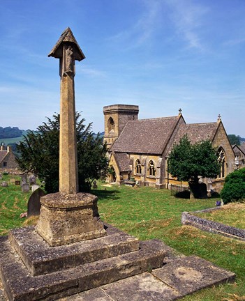Framed Snowshill, Gloucestershire, Cotswolds, England Print