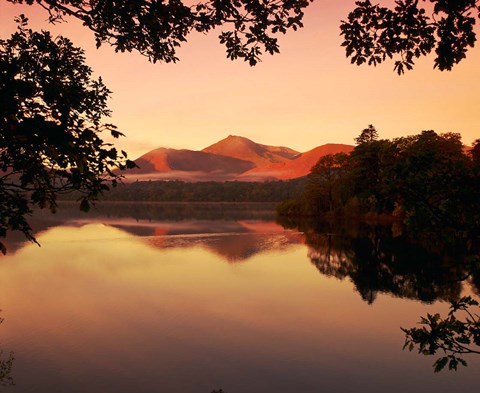 Framed Derwent Water in The Lake District, Cumbria, England Print