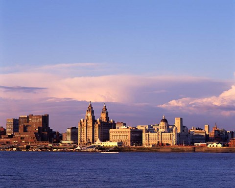 Framed Liverpool Skyline, Merseyside, England Print