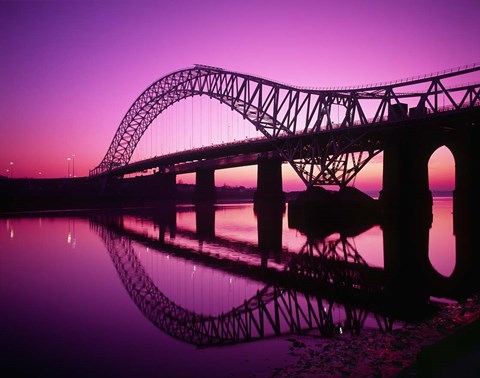 Framed Runcorn Bridge, Cheshire, England Print