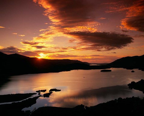 Framed Derwent Water in Lake District National Park, Cumbria, England Print