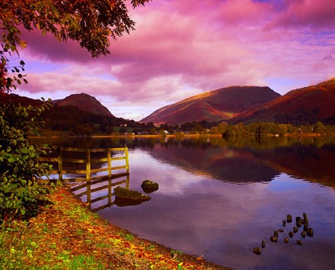 Framed Grasmere in The Lake District, Cumbria, England Print