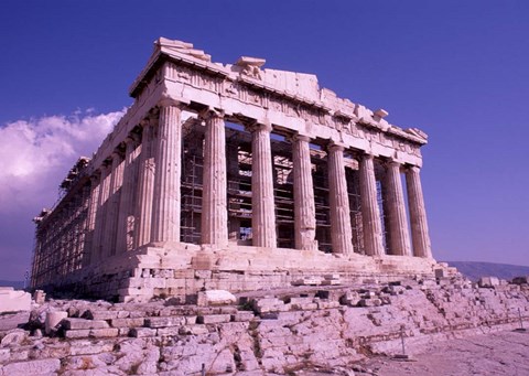 Framed Parthenon on the Acropolis, Ancient Greek Architecture, Athens, Greece Print