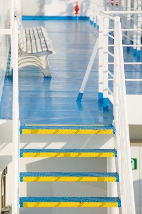 Framed Detail on Greek Island Ferry, Zakynthos, Ionian Islands, Greece Print